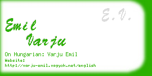 emil varju business card